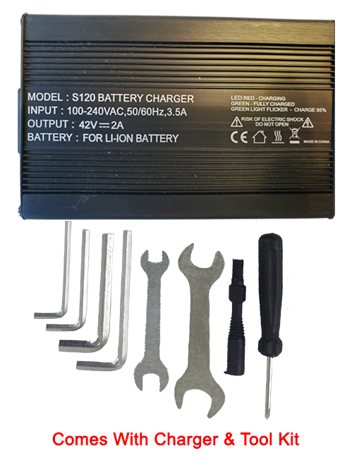 Tool kit and Lithium Charger Included