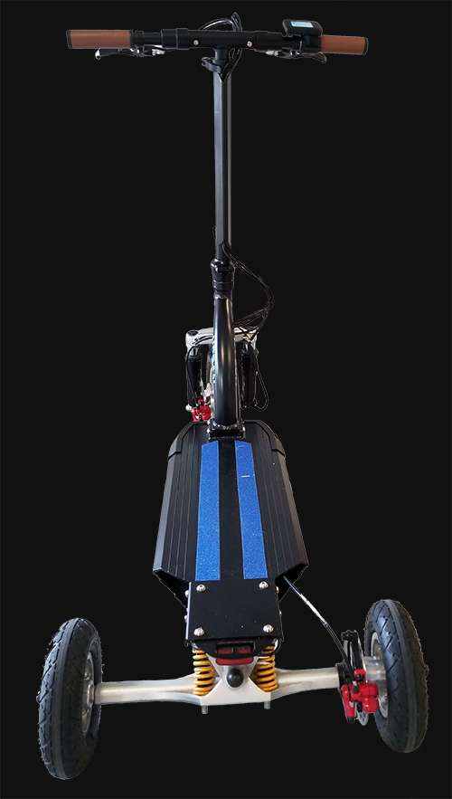 Rear view of scooter