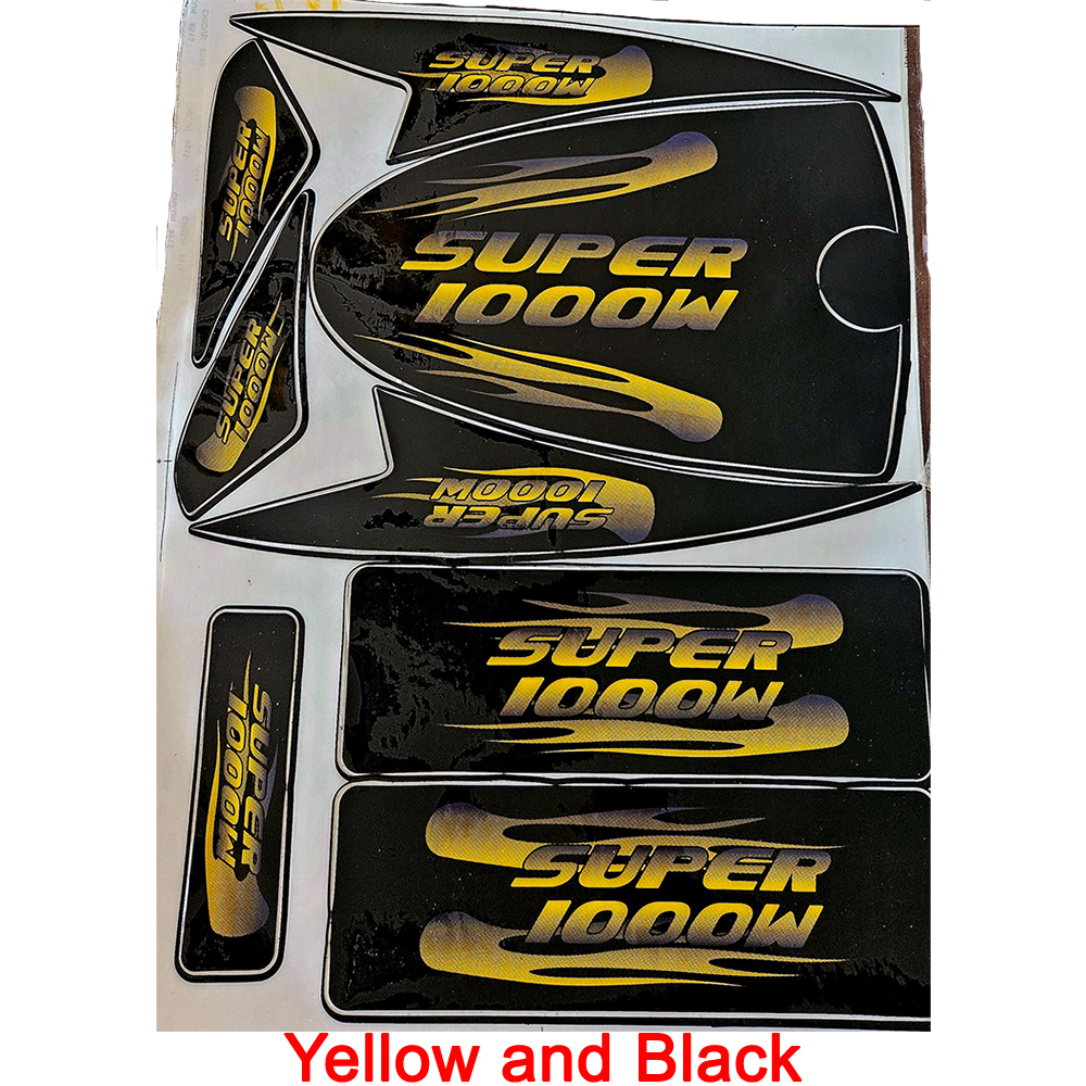 Yellow and Black decal sheet