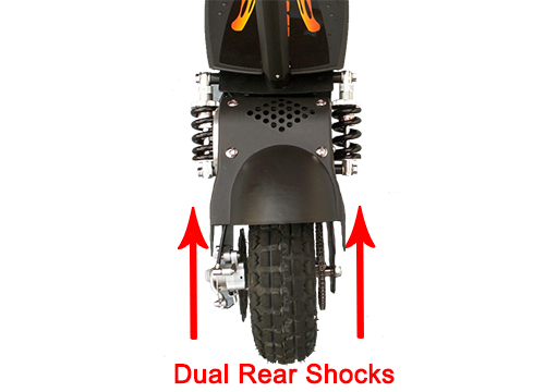 Dual rear shocks