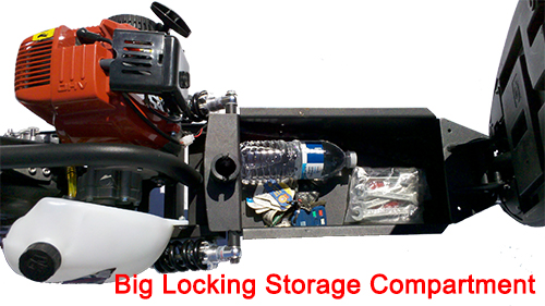 Big locking storage compartment