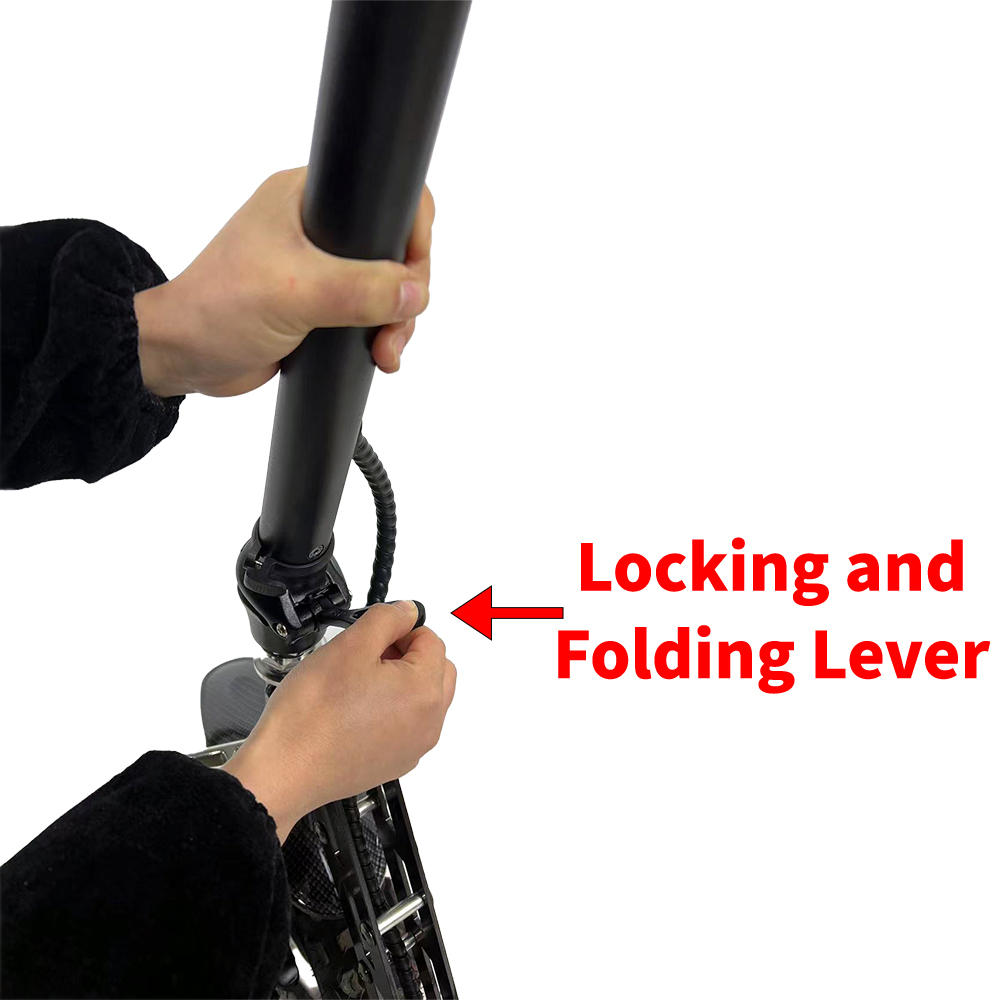 Locking and folding lever