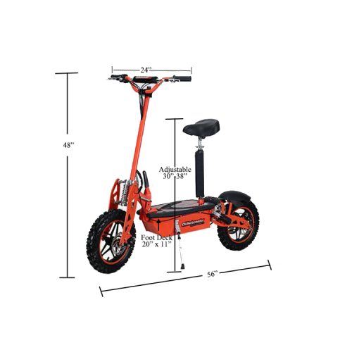 Urban 1800 watt 48v Lithium Brushless Electric Scooter, 40 mph 40 miles per charge - Image 5