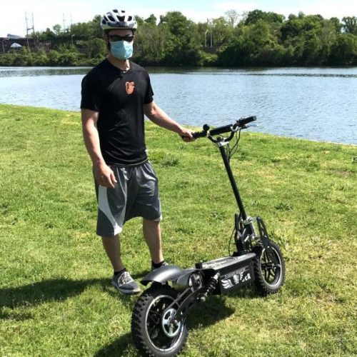 Urban Elite 2000 watt 48v Lithium Brushless Electric Scooter w/ Light Package, 45 mph  40 miles per charge.  Comes in Black, Orange or White - Image 4