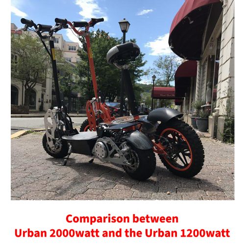 Urban Elite 2000 watt 48v Lithium Brushless Electric Scooter w/ Light Package, 45 mph  40 miles per charge.  Comes in Black, Orange or White - Image 3